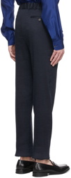 Giorgio Armani Navy Cotton Trousers