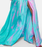 Anna Kosturova Tie-dyed silk maxi dress