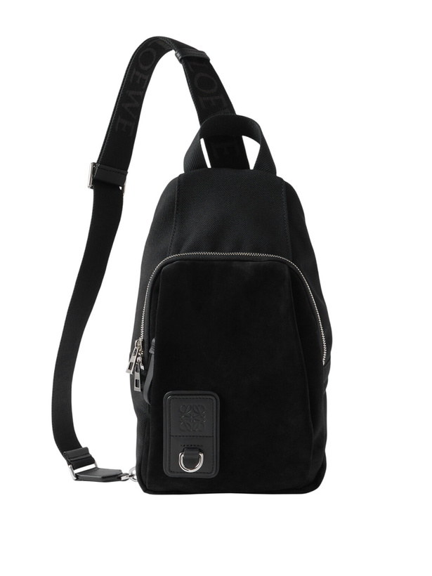 Photo: LOEWE - Flex Sling Leather and Suede-Trimmed Canvas Bag