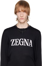 ZEGNA Black ID Necklace