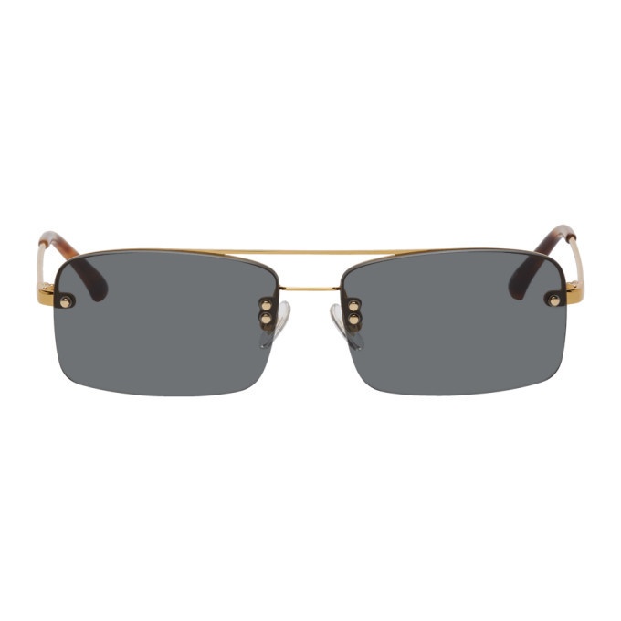 Photo: Dries Van Noten Gold Linda Farrow Edition Classic Sunglasses