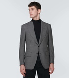 Tom Ford Houndstooth wool, mohair and silk blazer