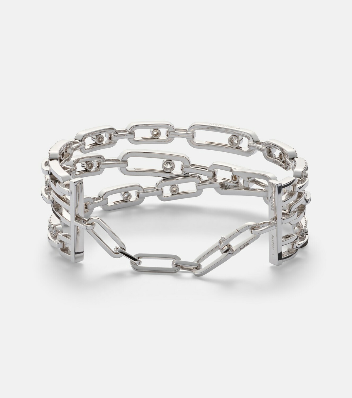 Messika Move Link 18kt white gold bracelet with diamonds