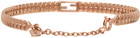Fendi Rose Gold 'Forever Fendi' Baguette Bracelet