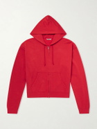 Auralee - Cotton, Wool and Silk-Blend Zip-Up Hoodie - Red