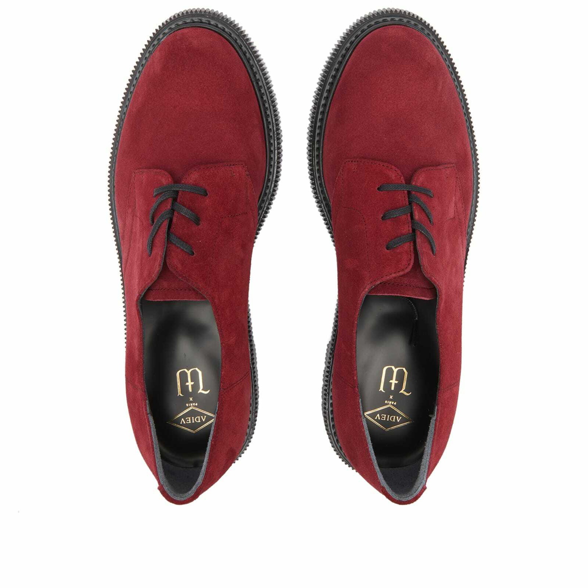 Adieu Men's x Winnie Type 132 Leather Derby in Burgundy