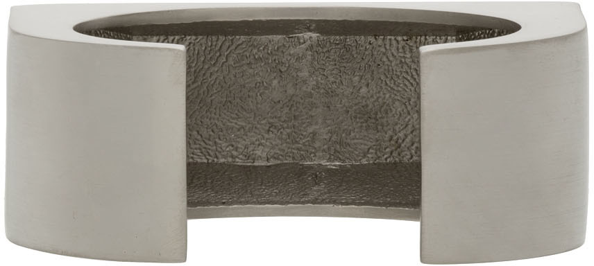 Rick Owens Silver Iconic Cuff Bracelet Rick Owens