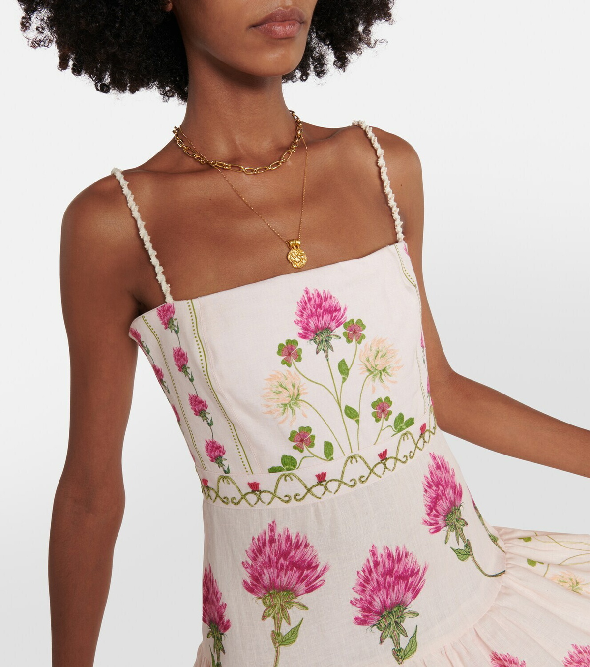 Agua by Agua Bendita Lima floral linen maxi dress Agua by