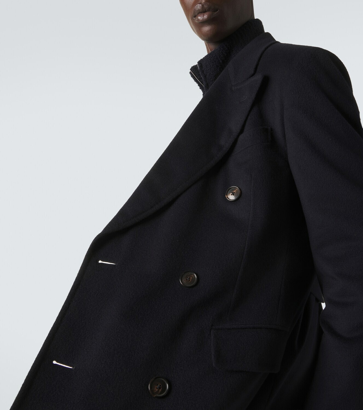 Umit Benan President double-breasted cashmere coat