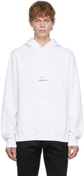 Saint Laurent White Rive Gauche Hoodie