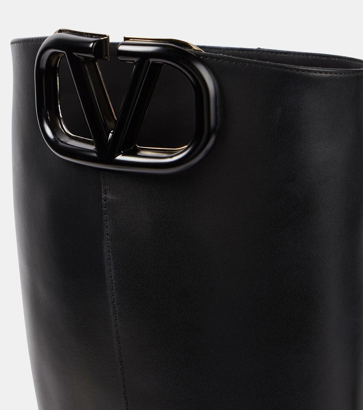 Chapeau Fedora Large Bord Valentino Garavani - Laine Noire, Logo V Doré, Taille M, Neuf
