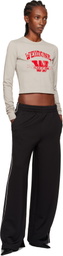 We11done Black DNA Flared Track Pants