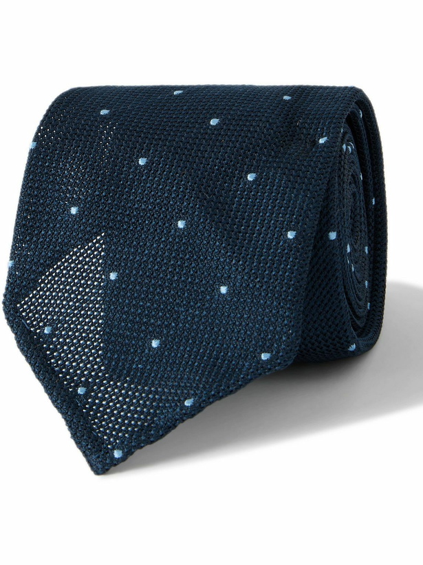 Photo: Sid Mashburn - 7cm Polka-Dot Embroidered Silk-Grenadine Tie