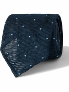 Sid Mashburn - 7cm Polka-Dot Embroidered Silk-Grenadine Tie