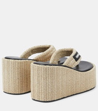 Coperni Raffia platform thong sandals