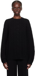 Guest in Residence Black True Cable Sweater