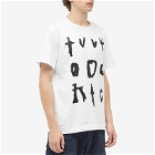 Comme des Garçons Homme Plus Men's Print A T-Shirt in White/Black