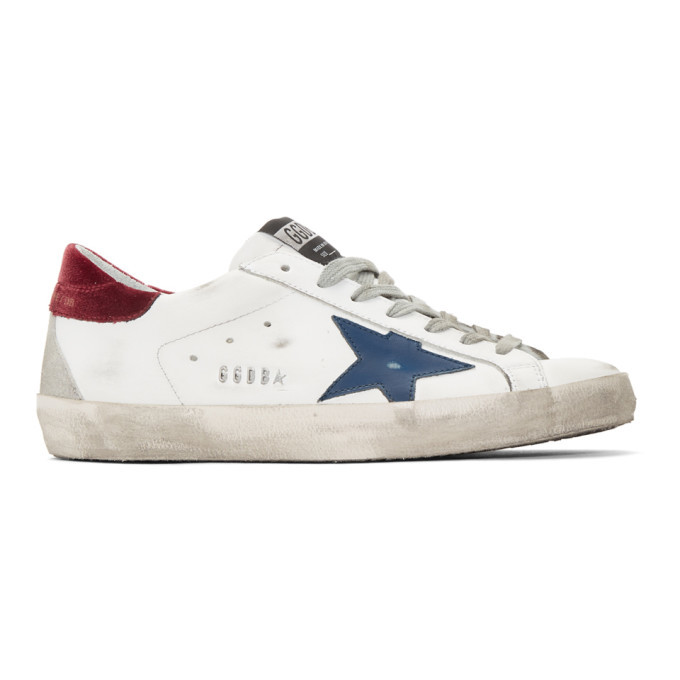 Photo: Golden Goose White and Blue Superstar Sneakers