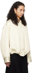 Jil Sander Off-White Padded Bomber Jacket