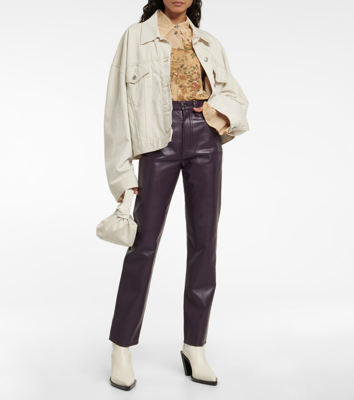 Agolde - 90s Pinch high-rise faux leather pants AGOLDE