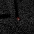 Jamieson's of Shetland Men's Elbow Patch Shawl Collar Cardigan in Black