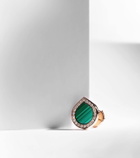Repossi 18kt rose gold single earring with malachite and diamonds