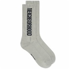 Neighborhood Men's CI Logo Sock in Grey