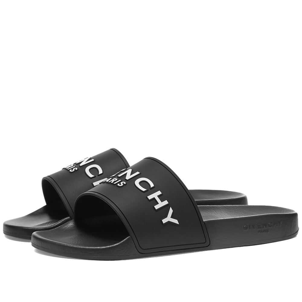 Givenchy Men's Logo Slide in Black/White Givenchy