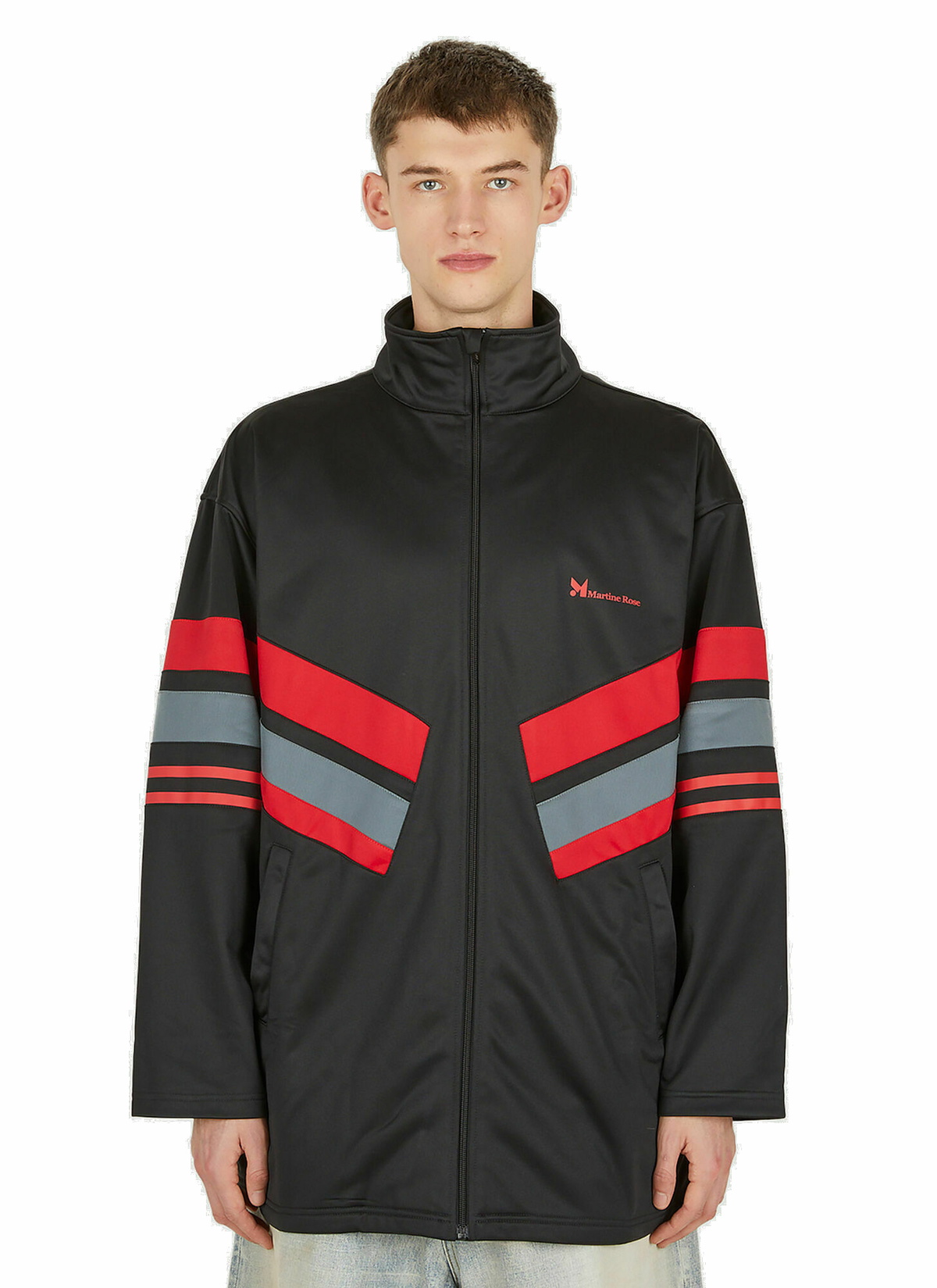 Striped Track Jacket in Black Martine Rose