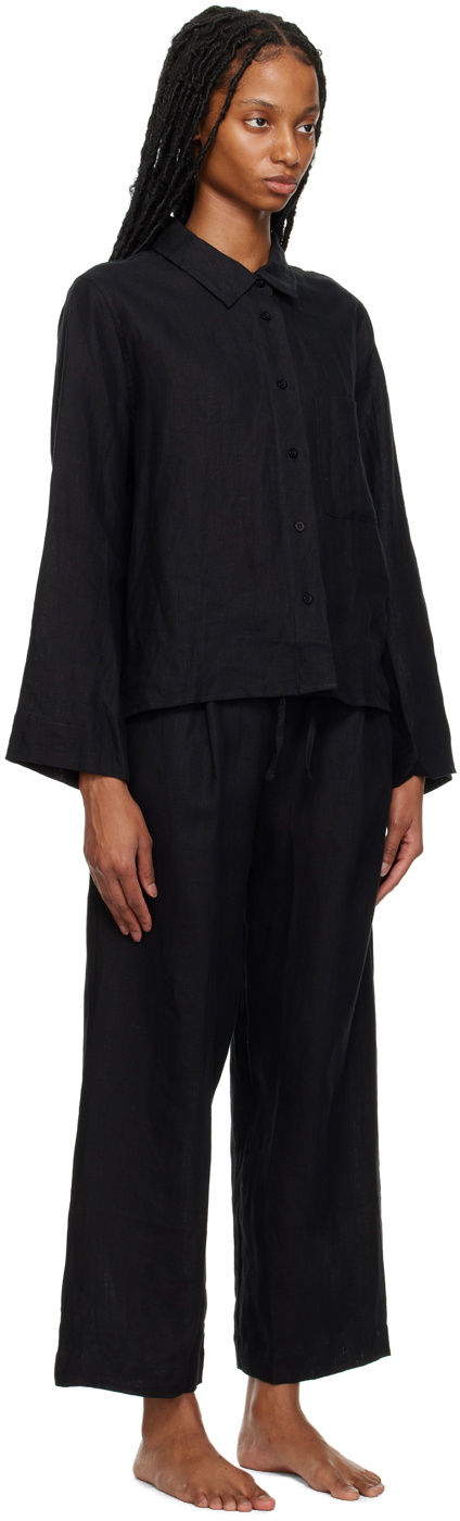 Deiji Studios Black 'The Drawcord' Pyjama Set