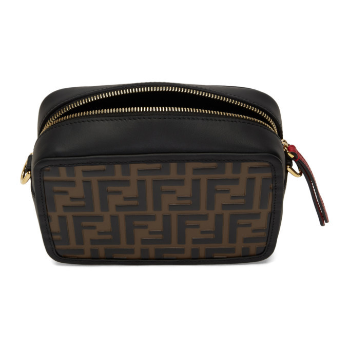 Fendi Brown and Black Mini Forever Fendi Camera Bag