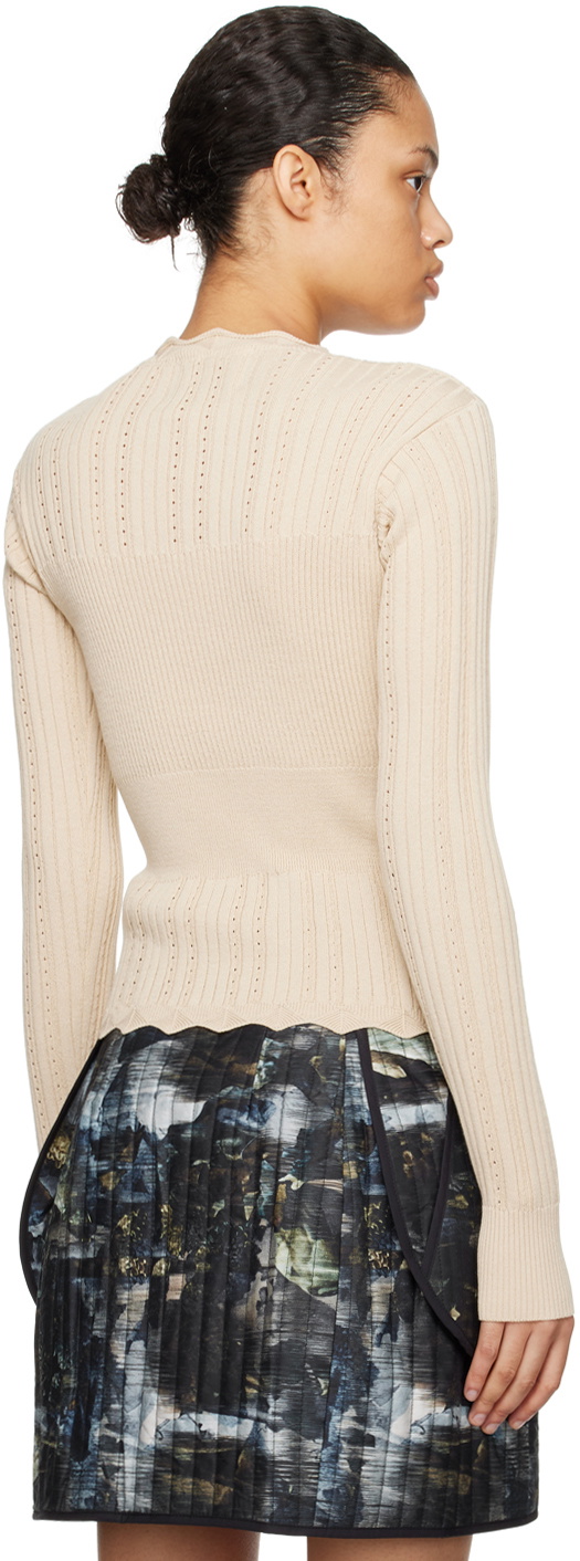 Henrik Vibskov Beige Transparent Block Sweater