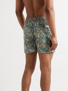 OAS - Woodstock Short-Length Printed Swim Shorts - Green