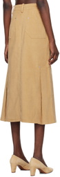 Kijun Tan Tucked Midi Skirt