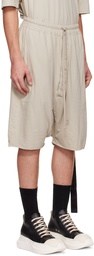 Rick Owens Drkshdw Off-White Drawstring Pods Shorts