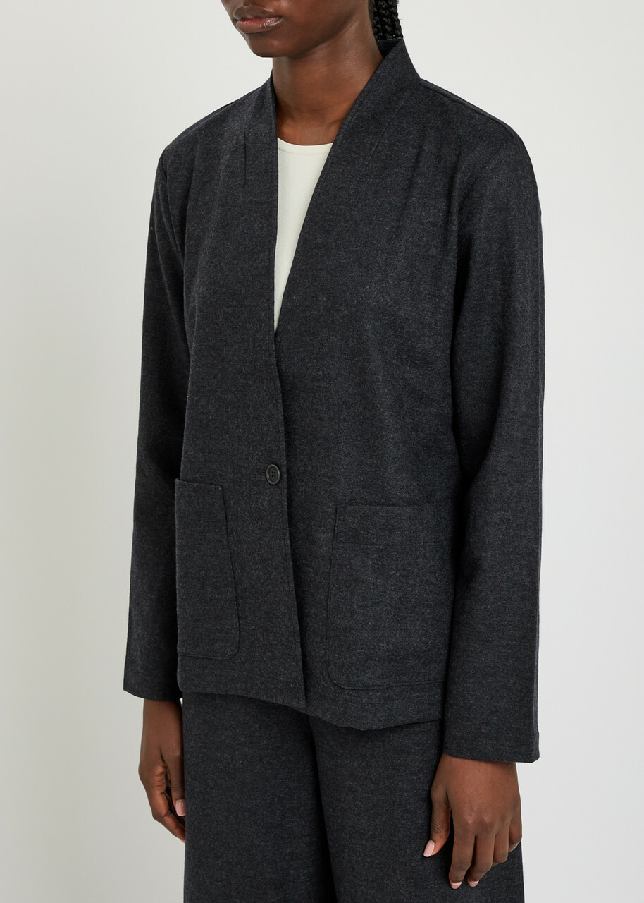 Eileen Fisher Wool Jacket Charcoal