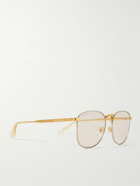 Gucci Eyewear - Round-Frame Silver and Gold-Tone Sunglasses