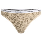 Calvin Klein Women's Icon Bikini Brief - 3 Pack in Black/White/Animal Mirror Oxford Tan