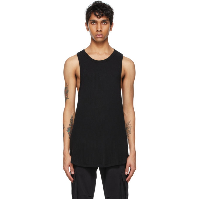 Photo: Nahmias Black Cotton and Cashmere Tank Top