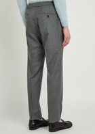 Slowear Drawstring Tapered-leg Wool Trousers Charcoal