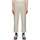 Junya Watanabe White and Black Striped Cargo Pants