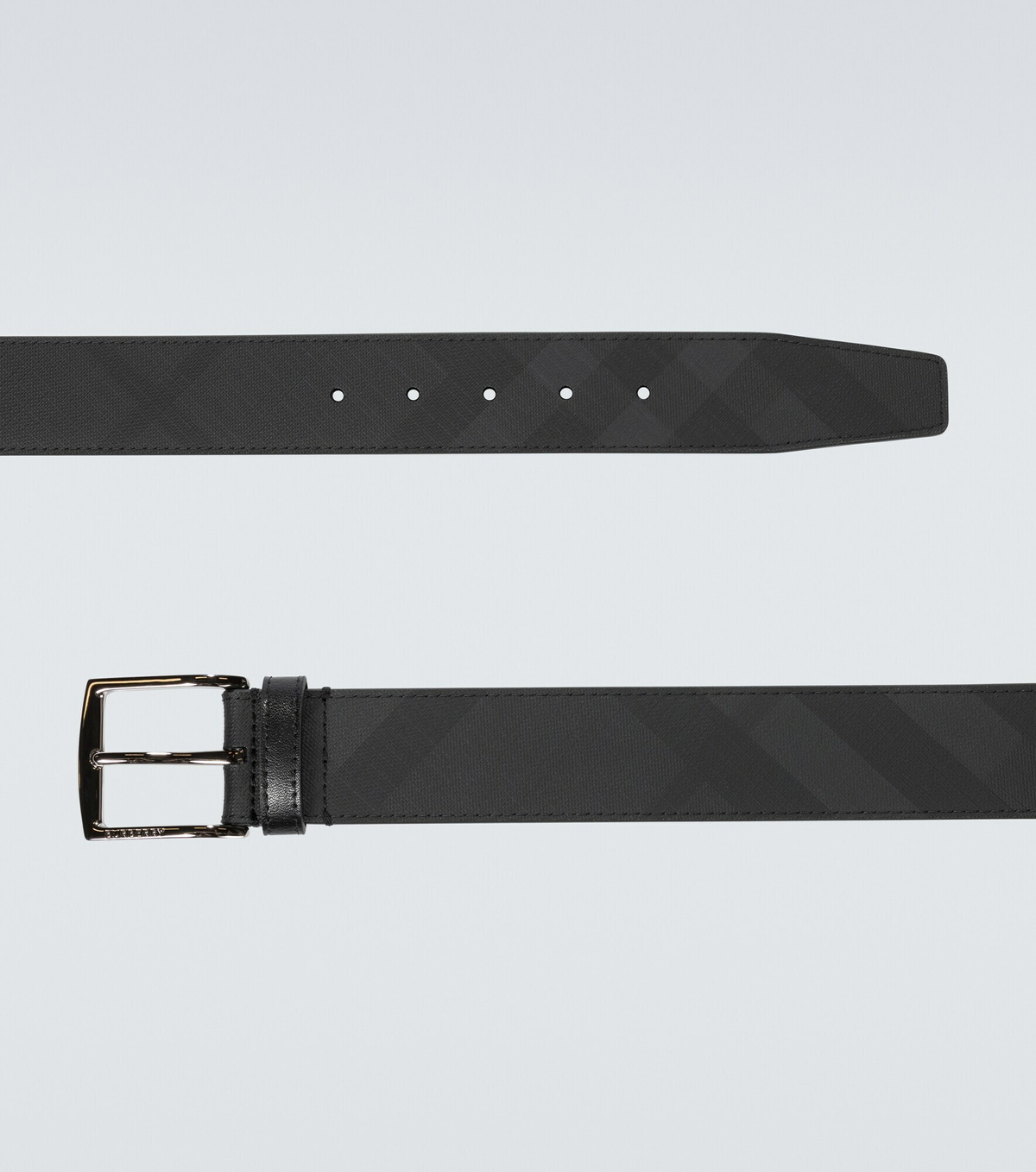Burberry belt from London Burberry Mack London Check Belt Navy/Black in Leather - US main image 4
