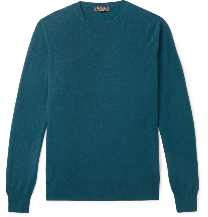 Photo: Loro Piana - Slim-Fit Baby Cashmere Sweater - Blue