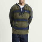 Adidas Men's Clot Baja Hoodie By Edison Chen in Trace Khaki/Tech Indigo