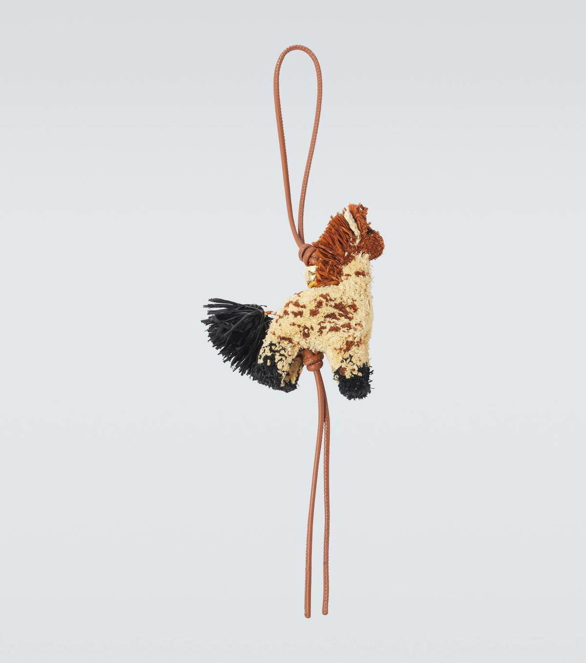 【LOEWE】Paula's Ibiza★アニマル ジラフ ラフィア Bagチャーム Loewe Paula's Ibiza Giraffe raffia leather-trimmed bag charm
