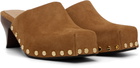 GANNI Brown June Sabot Mule Heels