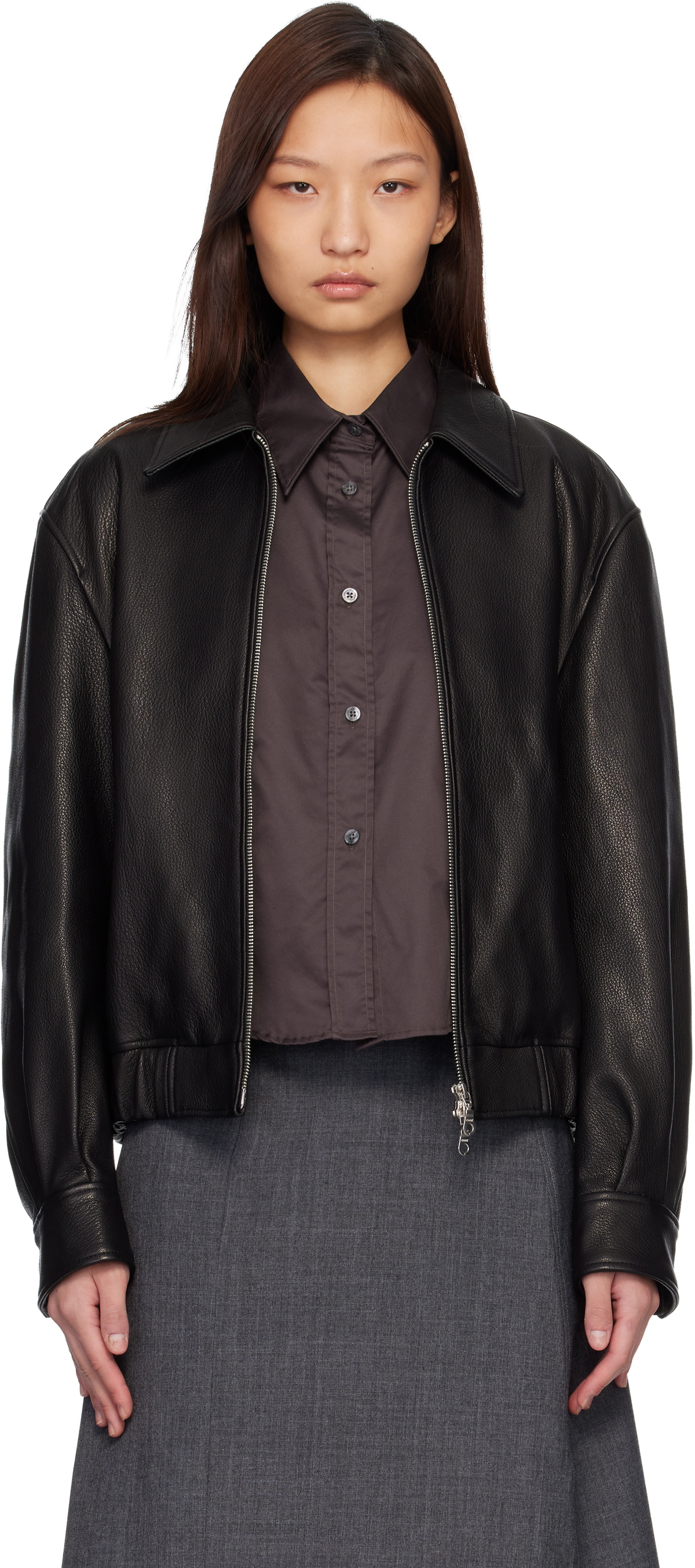 COOR Black Goatskin Blouson Jacket