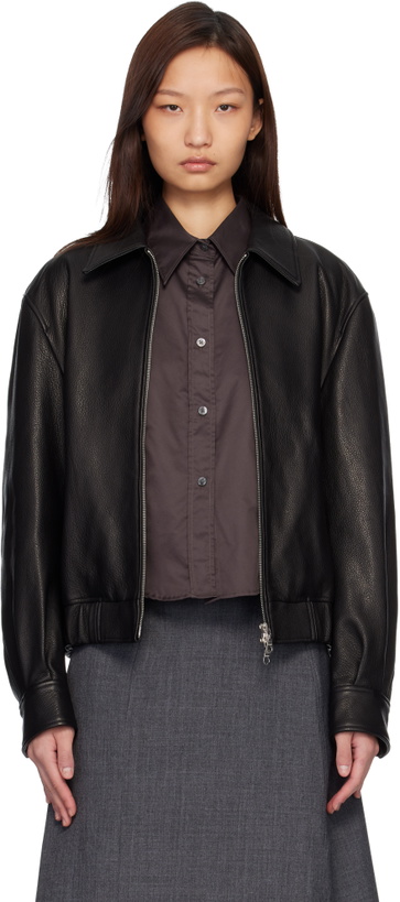 Photo: COOR Black Goatskin Blouson Jacket