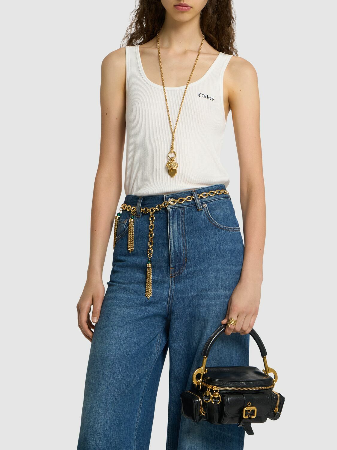 CHLOÉ Small Camera Glossy Leather Bag