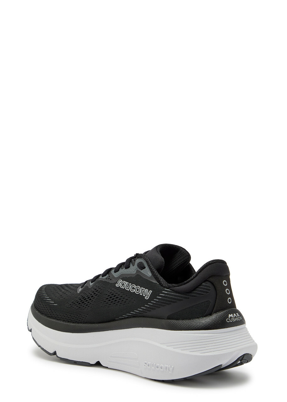 Saucony Guide 19 Mesh-knit Sneakers Black And Silver